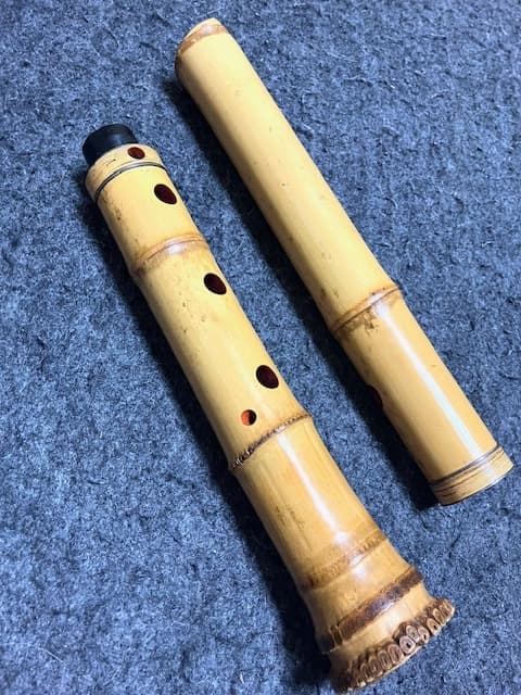 尺八 容山 都山流 １尺６寸 銀三線７孔 修復歴無し 割れ無し