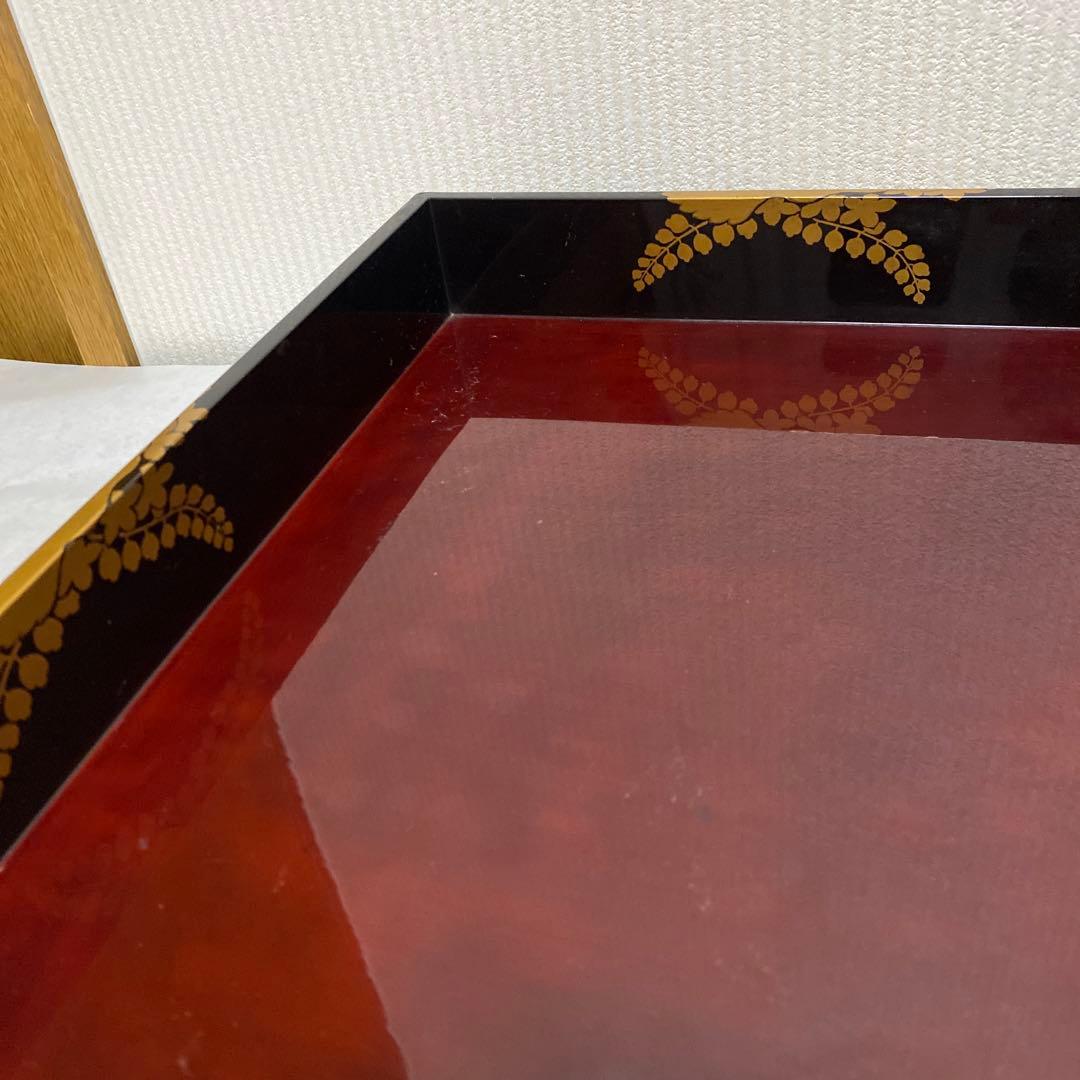 広蓋？運び盆？蒔絵模様2点