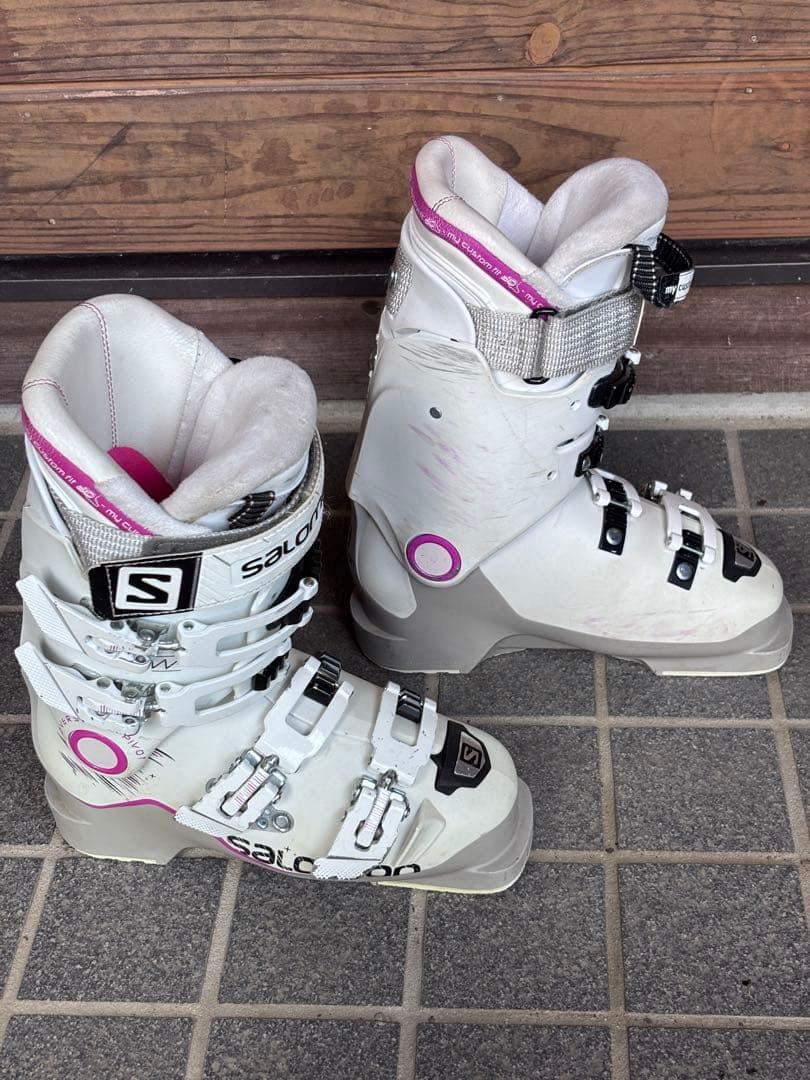 Salomon 女性用スキー ブーツ ホワイト/ピンク