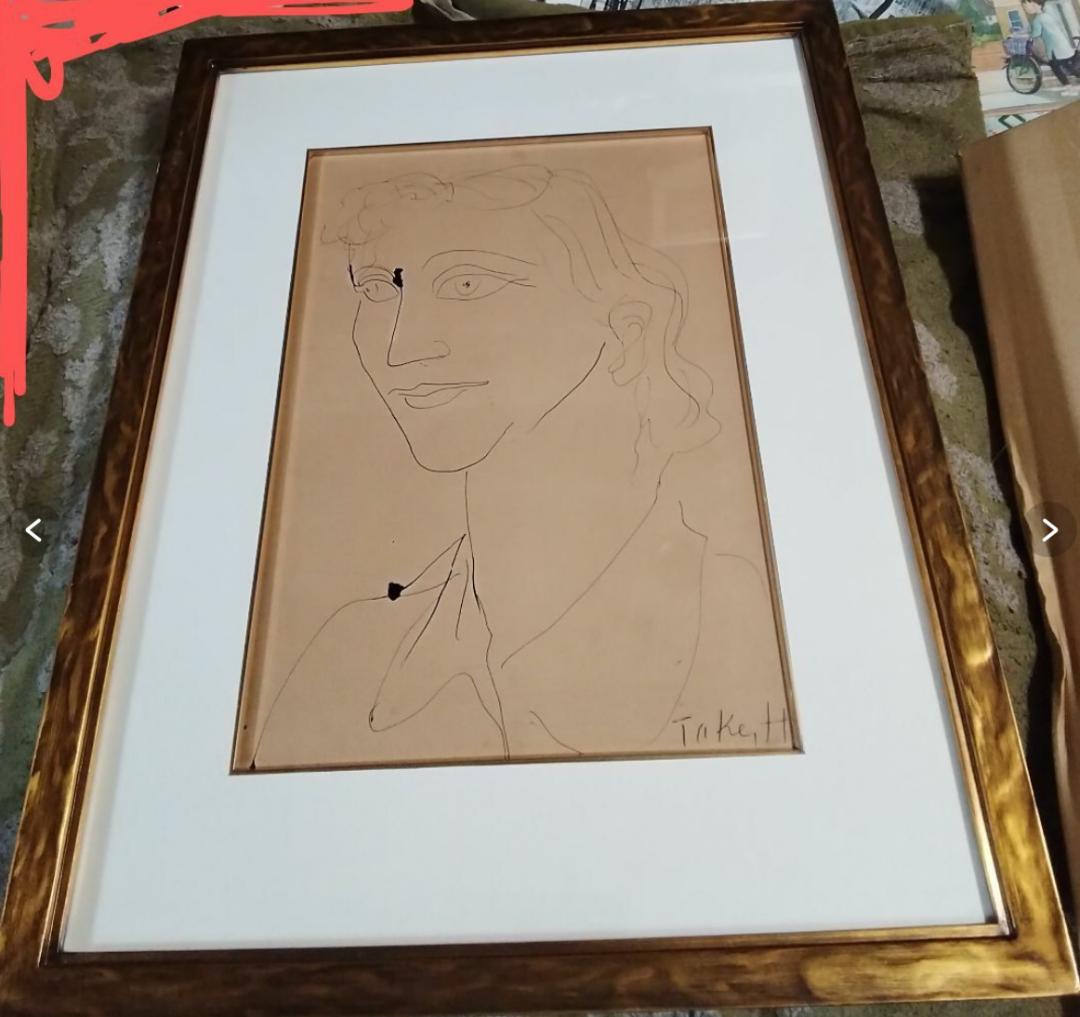 林武ペン画女性像6号巨匠真作美術年鑑評価1号500万円画家