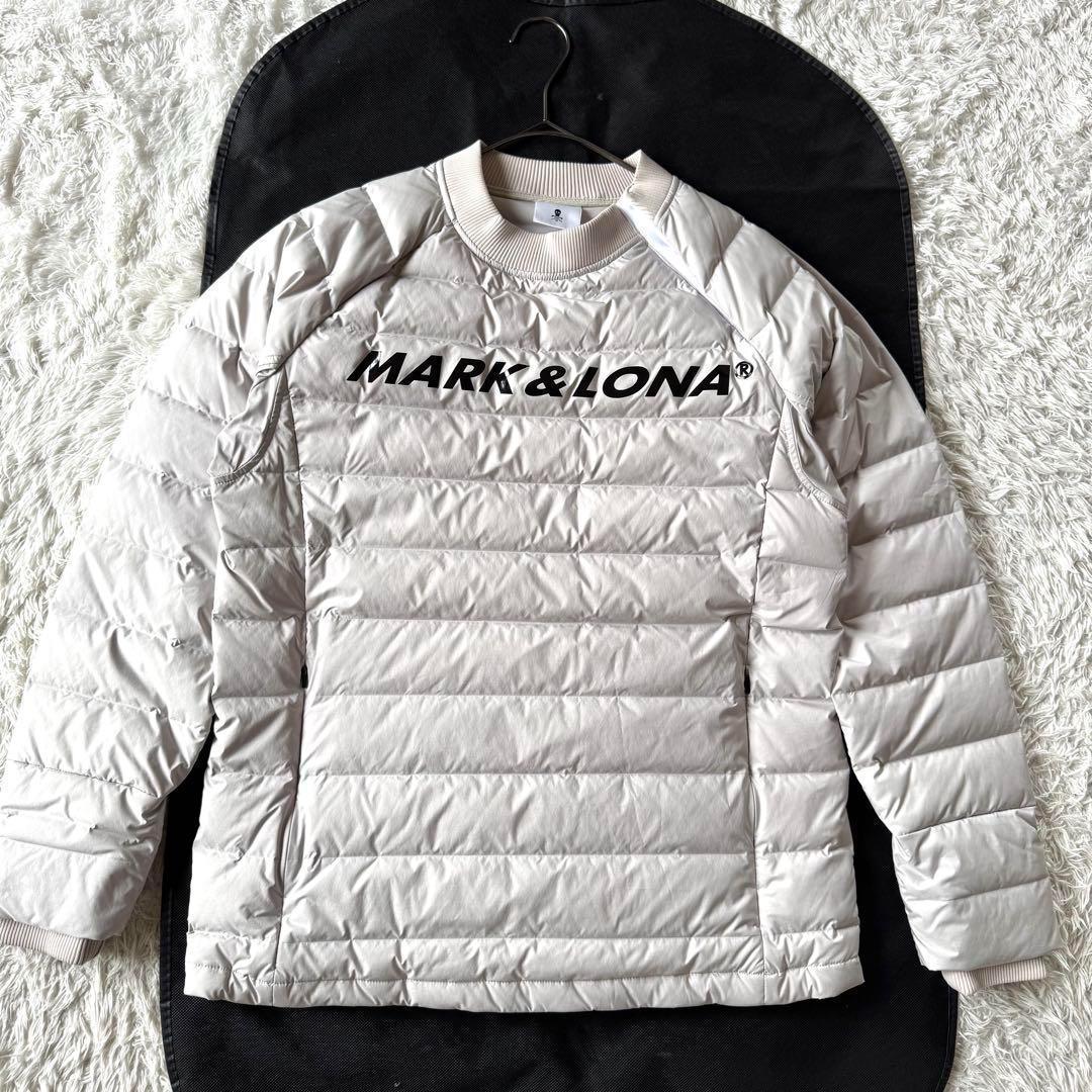 極美品　マークアンドロナ　ダウン　スニード　スカル　ロゴ　セットアップ　グレー
