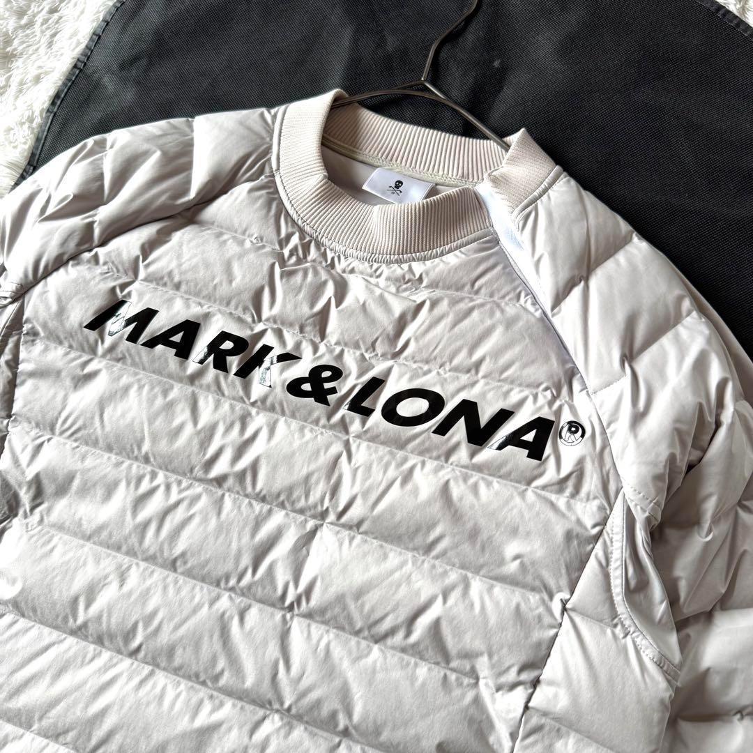 極美品　マークアンドロナ　ダウン　スニード　スカル　ロゴ　セットアップ　グレー