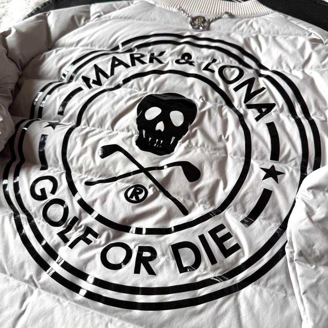 極美品　マークアンドロナ　ダウン　スニード　スカル　ロゴ　セットアップ　グレー
