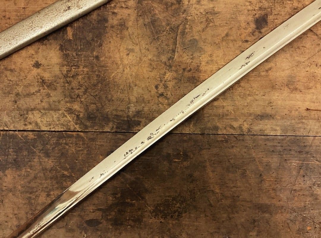 【当時物】日本軍 帝国陸軍 軍刀 指揮刀 模造刀 模造刀身 サーベル【刀緒付②】