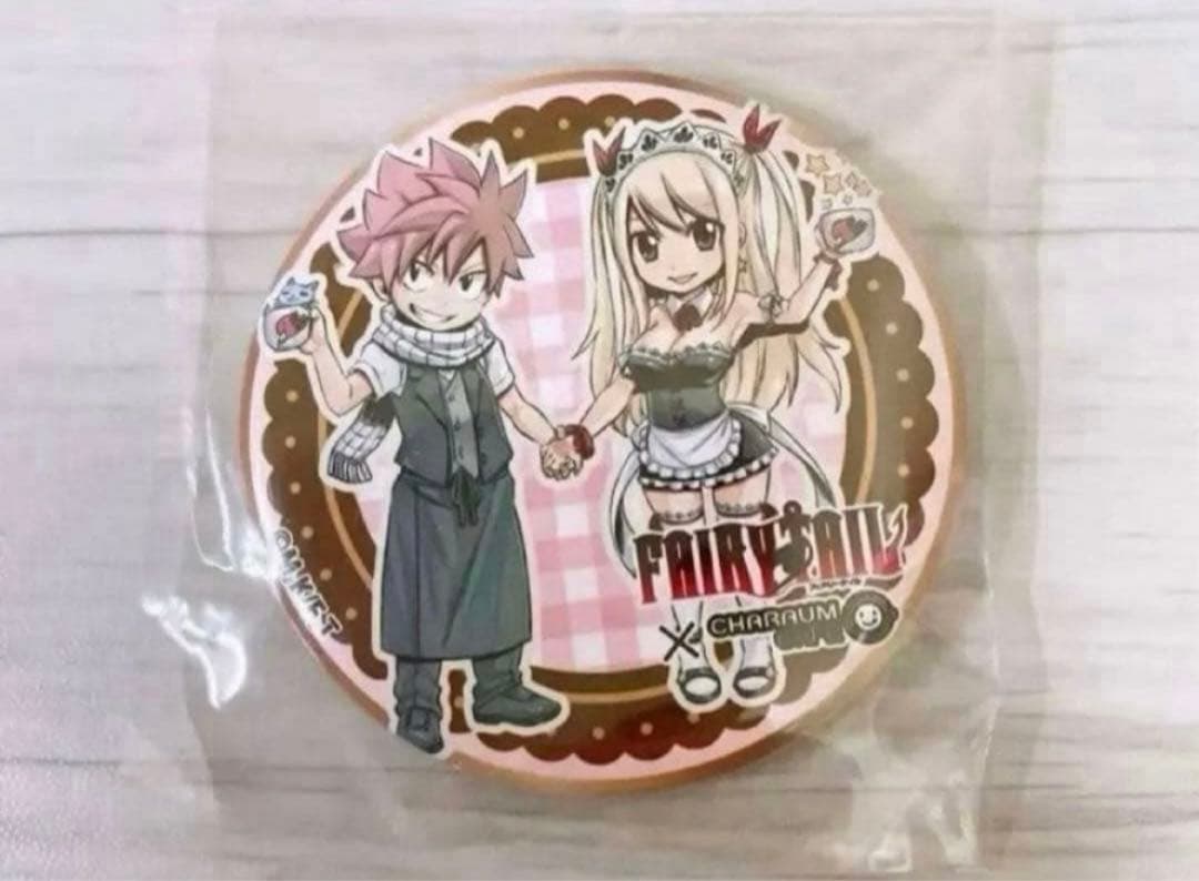 ☆ FAIRYTAIL キャラウムカフェ ナツ ルーシィ 缶バッジ ☆ 超レア！
