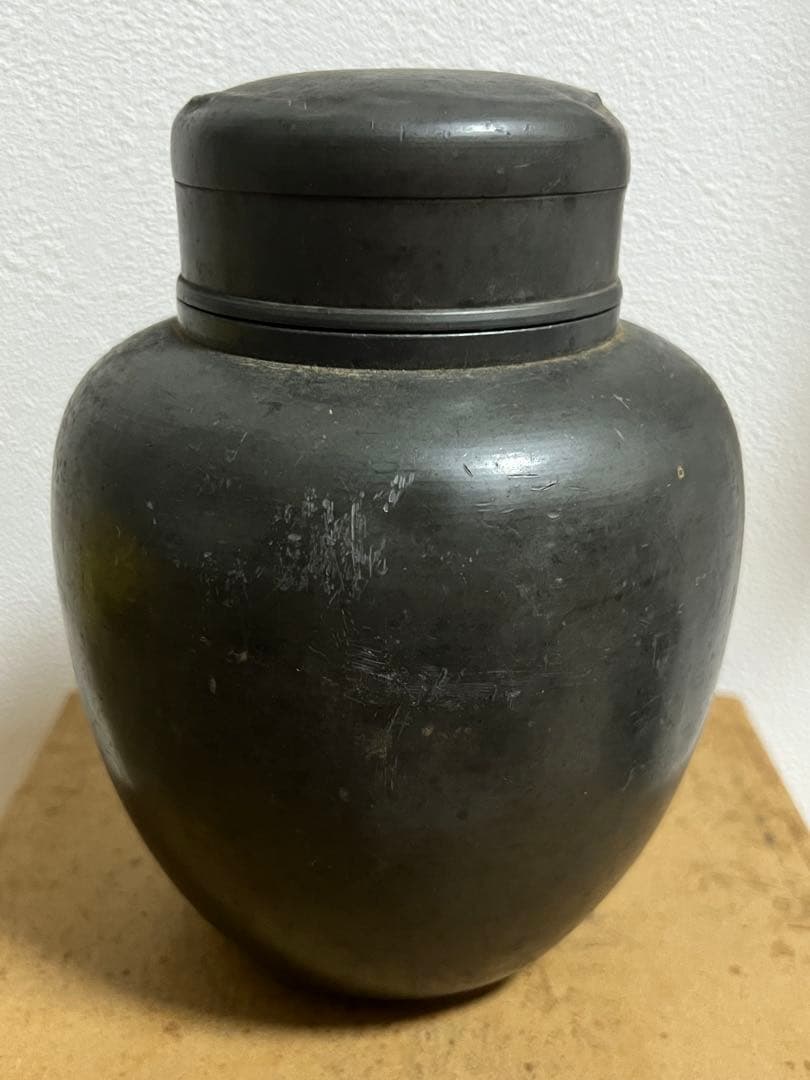 茶道具 古錫 在銘 大茶壺 茶心壷 茶入 骨董品