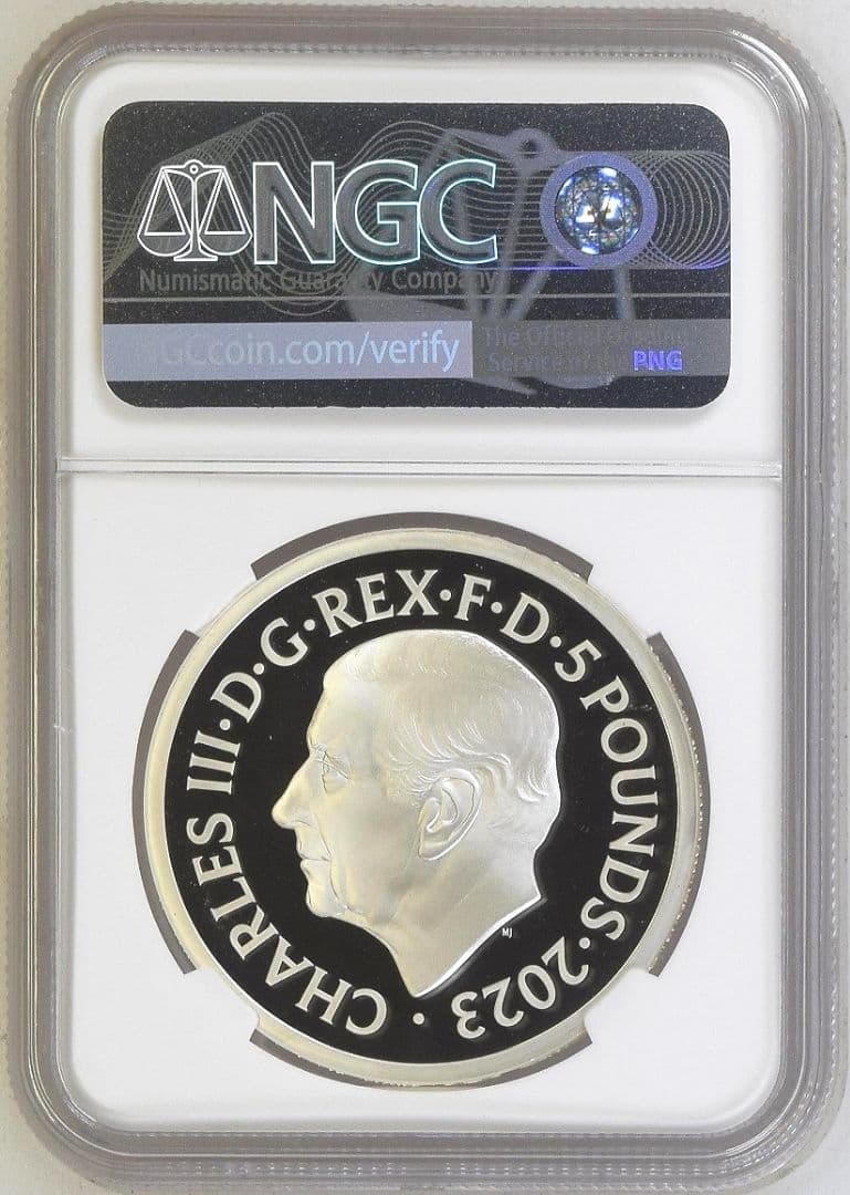 2023イギリス ペティションクラウン チャールズ 2オンス銀貨 NGCPF70