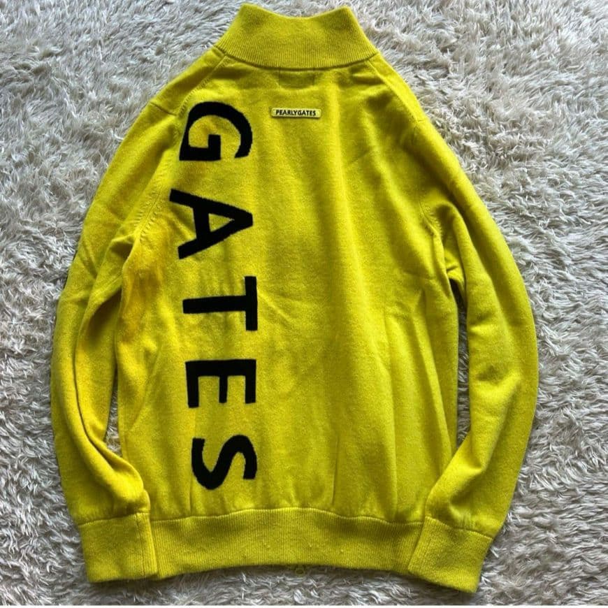 パーリーゲイツ　カシミヤ100%　ダブルジップアップ　ニット　ゴルフウェア