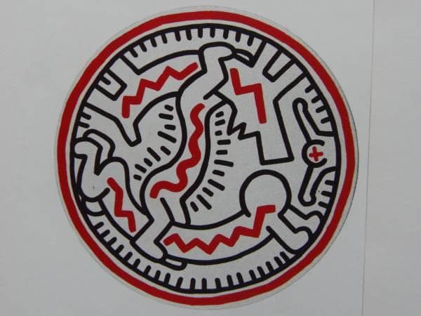 Keith Haring、No.83、希少画集画、新品額装付、状態良好