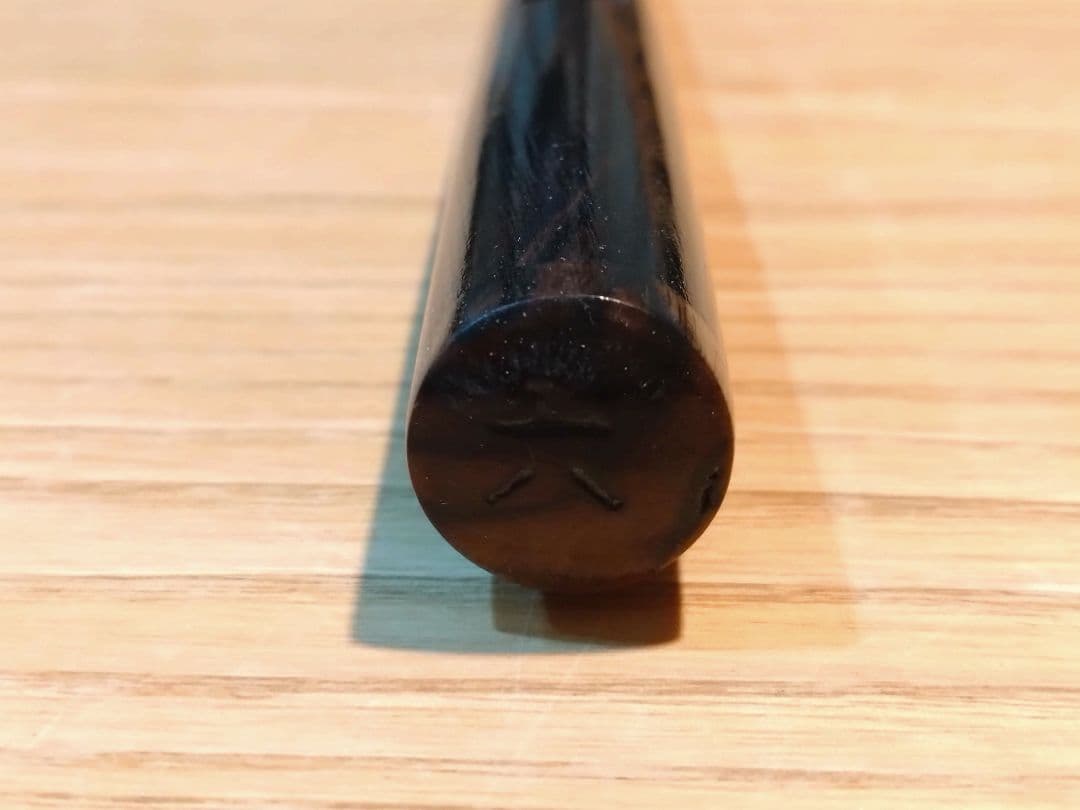 【ハンドメイド品】黒柿　笛　横笛　和楽器　6本調子　ドレミ調　一点物　未使用品②