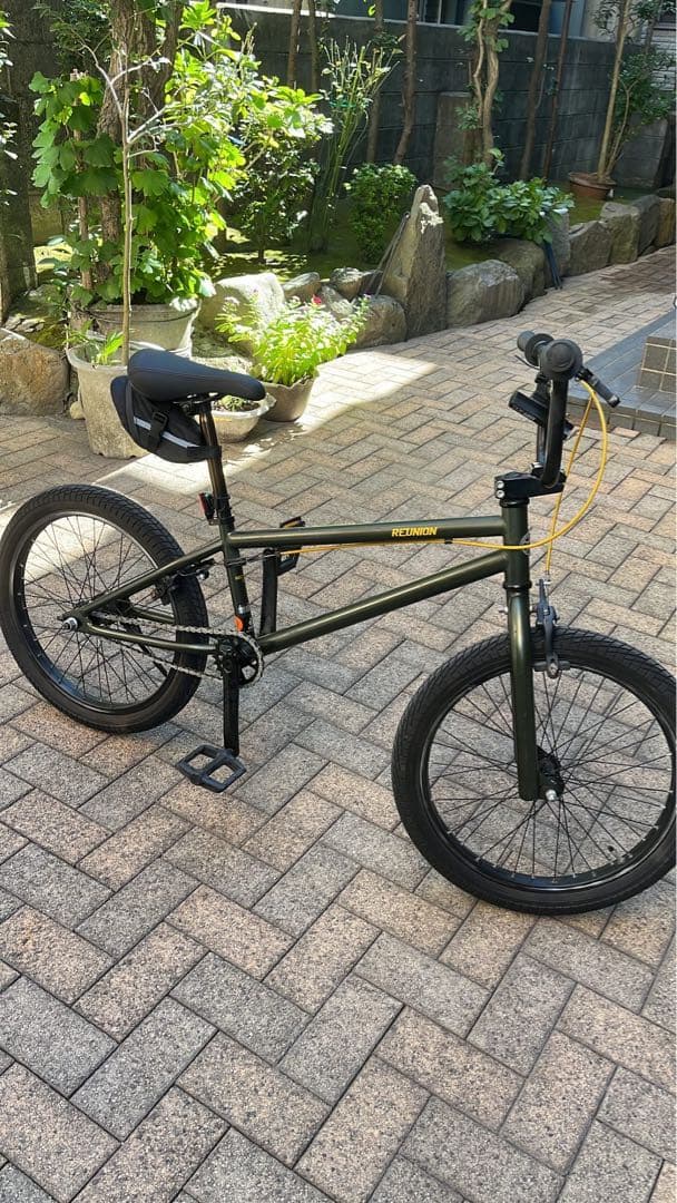 ブラック BMX 自転車 スチールフレーム レユニオン　直接引き取り可能
