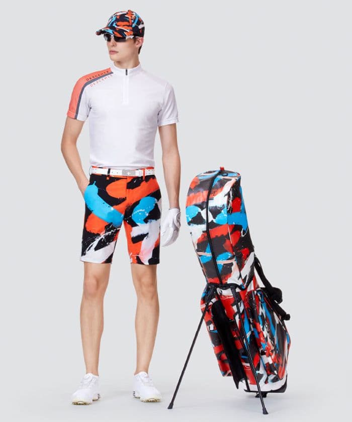 デサントゴルフ【万美コレクション】オリジナルプリントキャディバッグ(スタンド式)