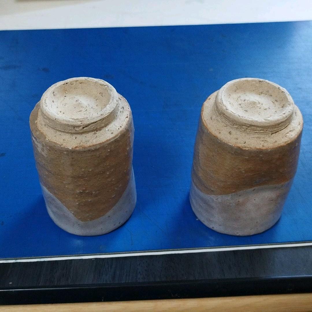 萩焼　　古賀　大眉作　湯呑　hagiyaki pottery