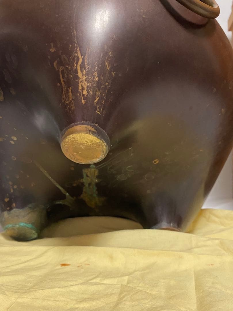 2142❣️ 唐銅鬼面風炉　釜　電気炭　セット