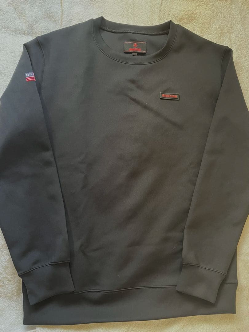 ブリーフィング　ブラック　ロゴ入りトレーナーL