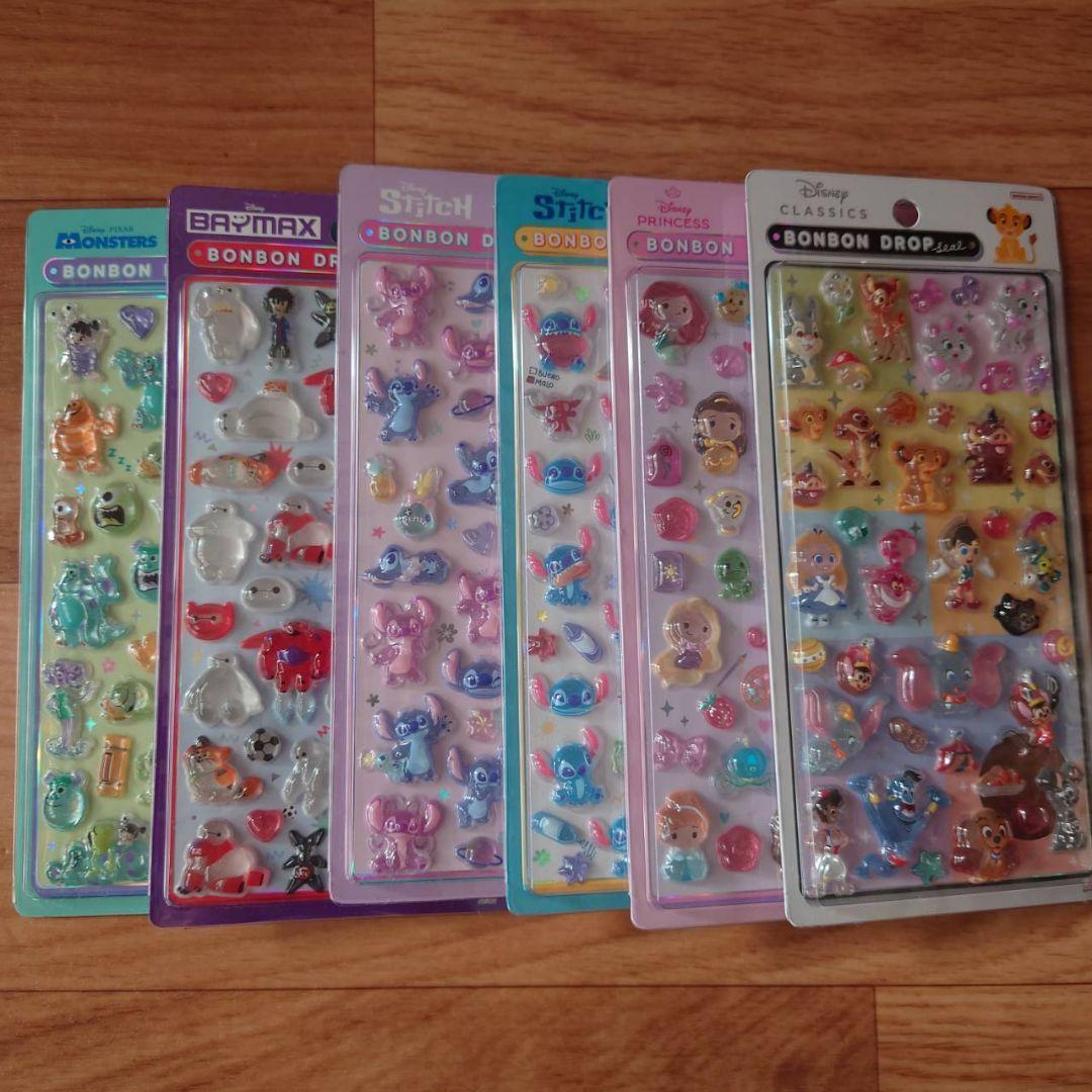 【正規品】ディズニー　ボンボンドロップシール　第2弾　6種セット