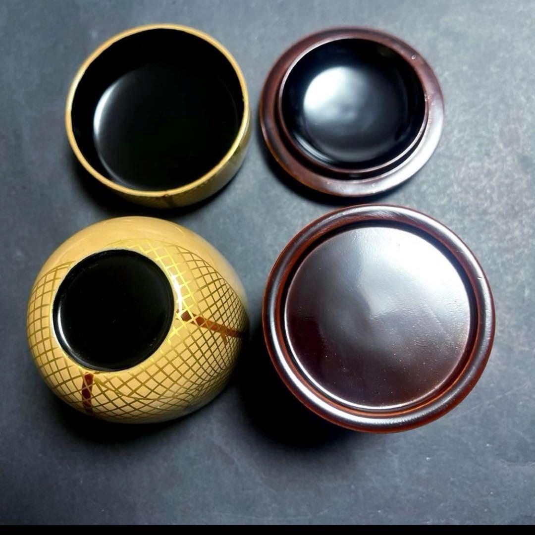 茶道具 中村湖彩作【四季棗】の「夏」と「秋」