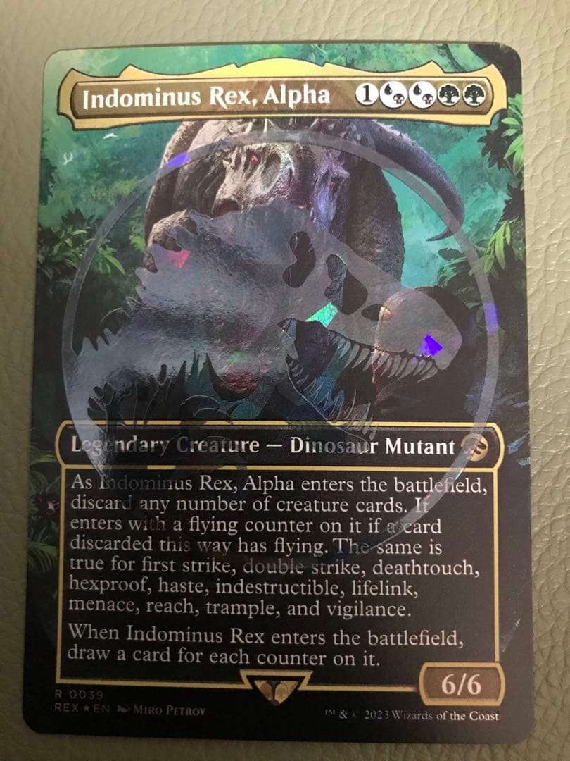 【MTG】エンブレム(FOIL) 君臨するもの、インドミナス・レックス