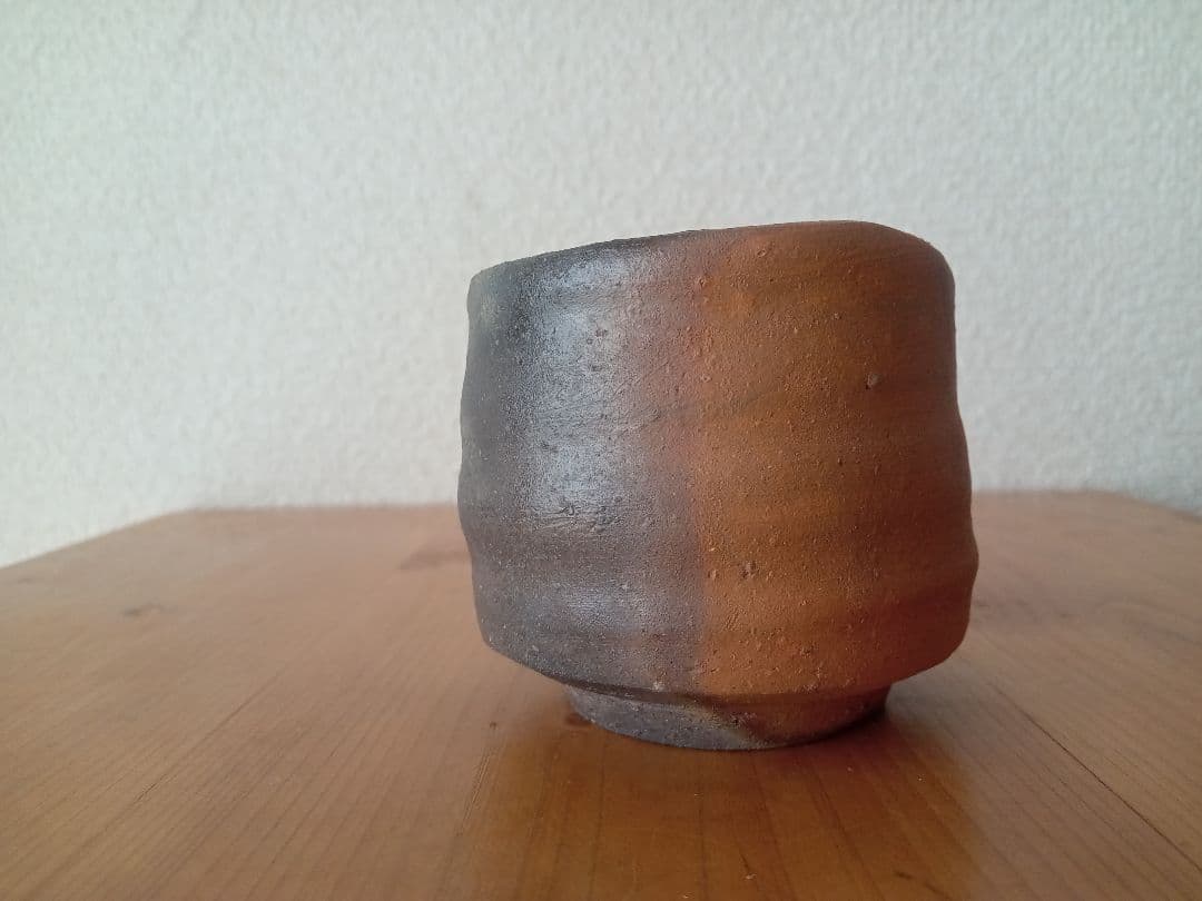 備前焼　中村真ぐいのみ　中村六郎　中村和樹 共箱（紐無し）共布　栞あり