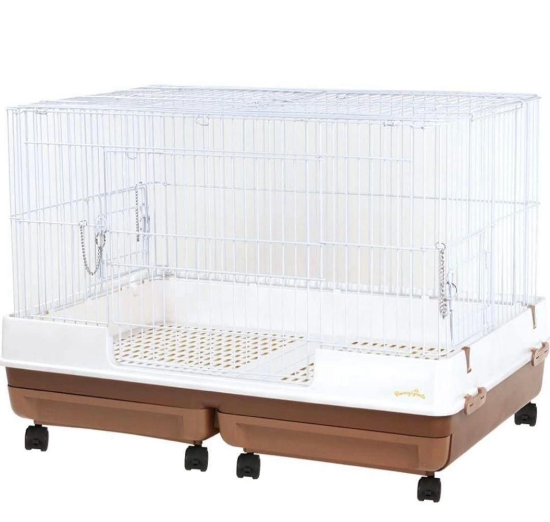 ミニマルランド うさぎのカンタンおそうじケージ ブラウン ワイド