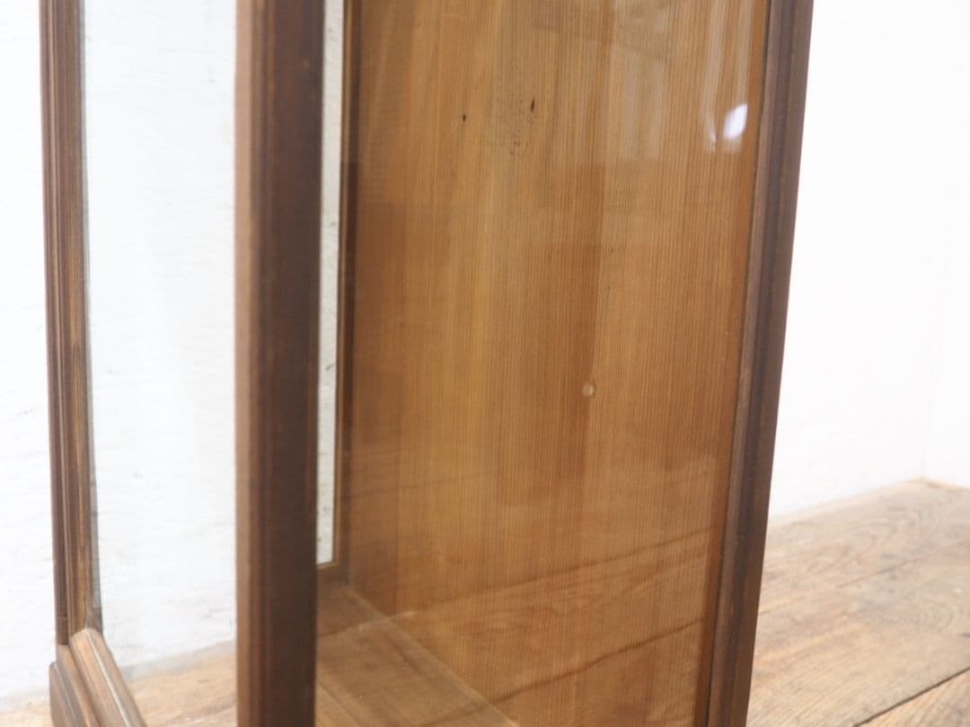 1316 ケンドン式　3面ガラスの飾り棚　展示棚　人形ケース　レトロ　骨董