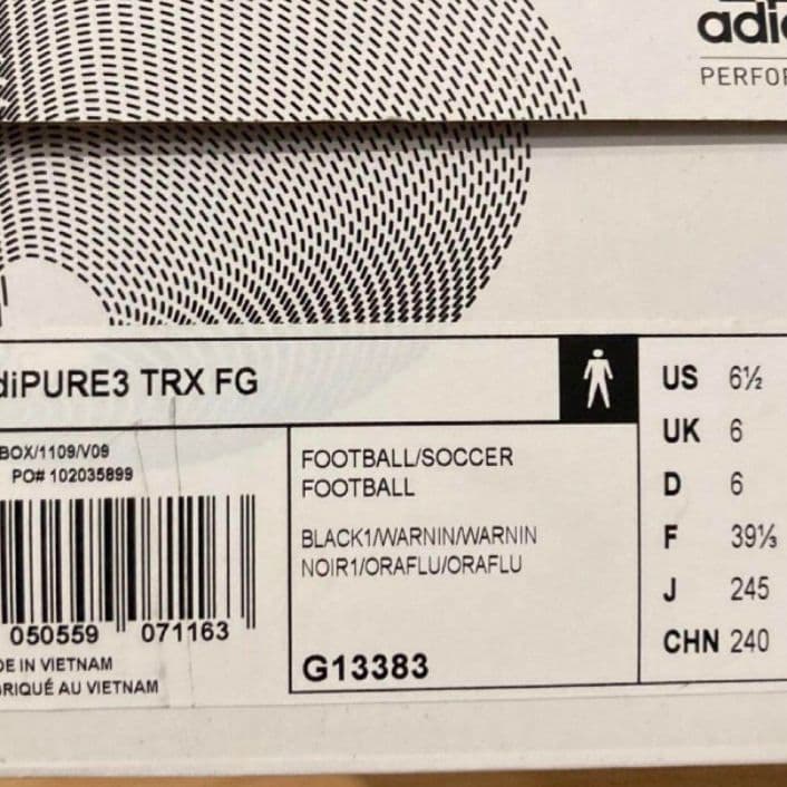 adidas サッカーシューズ ブラック/オレンジ