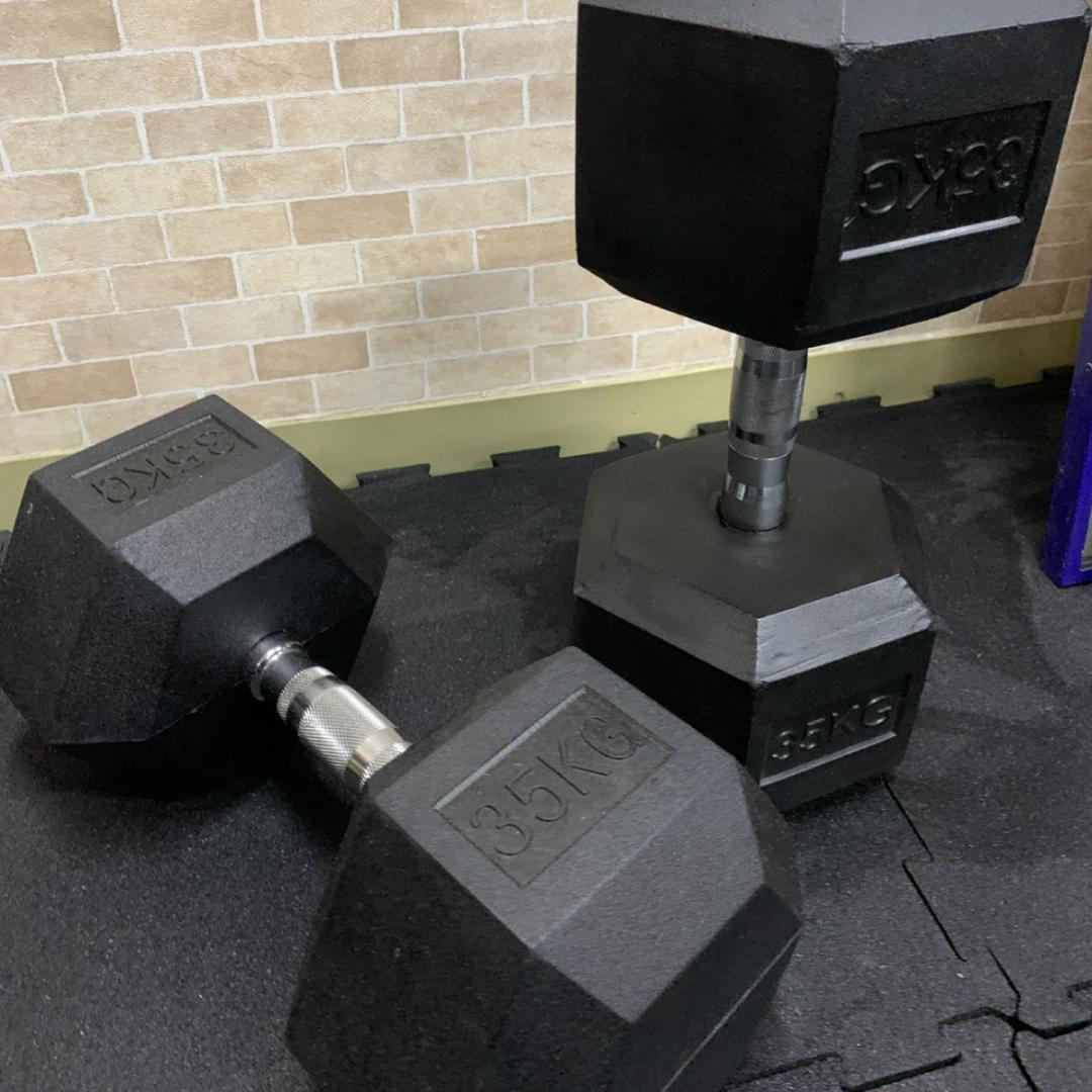 ラバー ヘックス ダンベル 40kg × 2個 セット