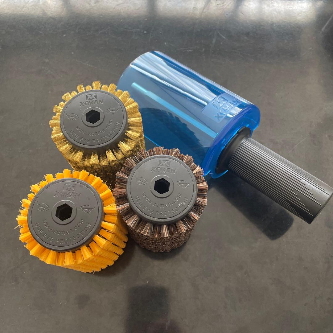 XCMAN ロトブラシセット ブロンズ 馬毛 ナイロン ケース付き 新品未使用