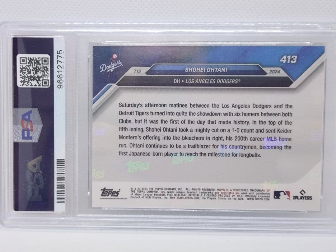 大谷翔平2024 TOPPS NOW GEM MINT PSA 10 ドジャース