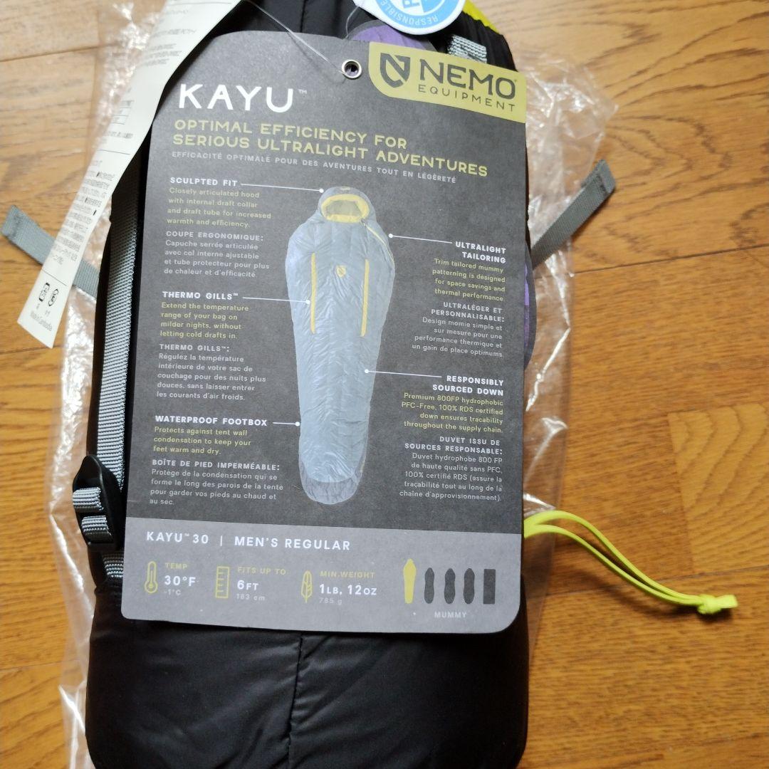 [新品未使用]NEMO KAYU 30°F メンズレギュラー 寝袋　シュラフ