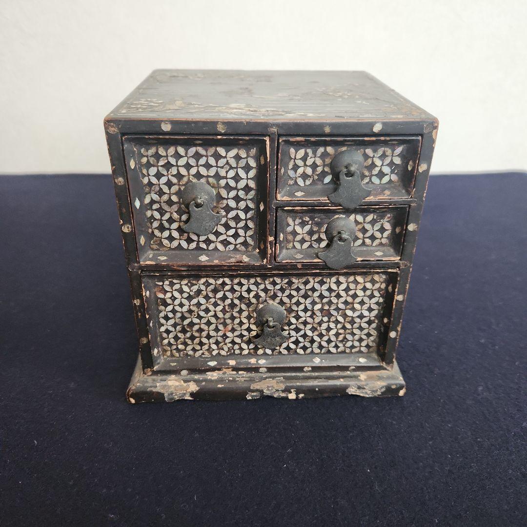 李朝‥螺鈿小引き出し