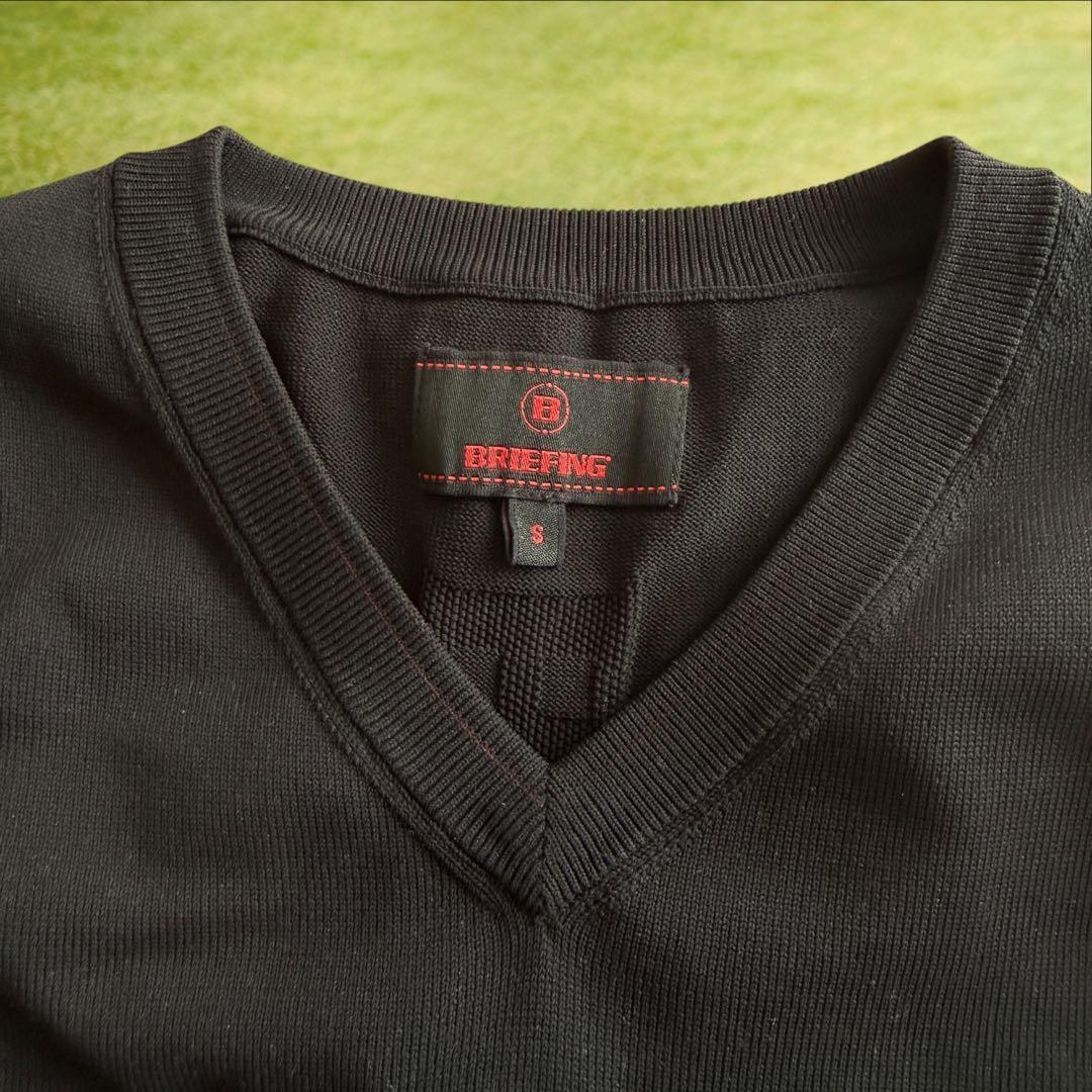 美品　ブリーフィングゴルフ　ニット　ベスト　セーター　黒　ブラック　S〜M相当