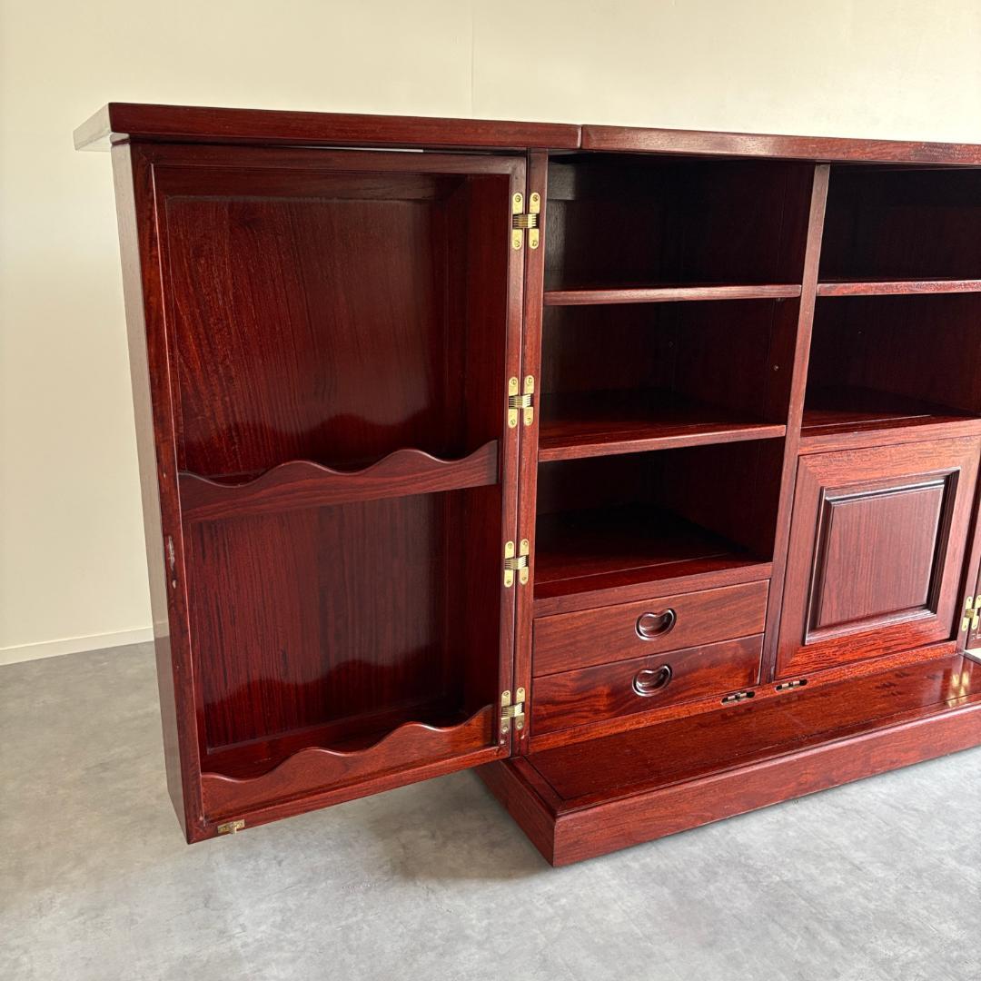 折り畳み式 カウンターキャビネット ワインラック 引き出し収納つき