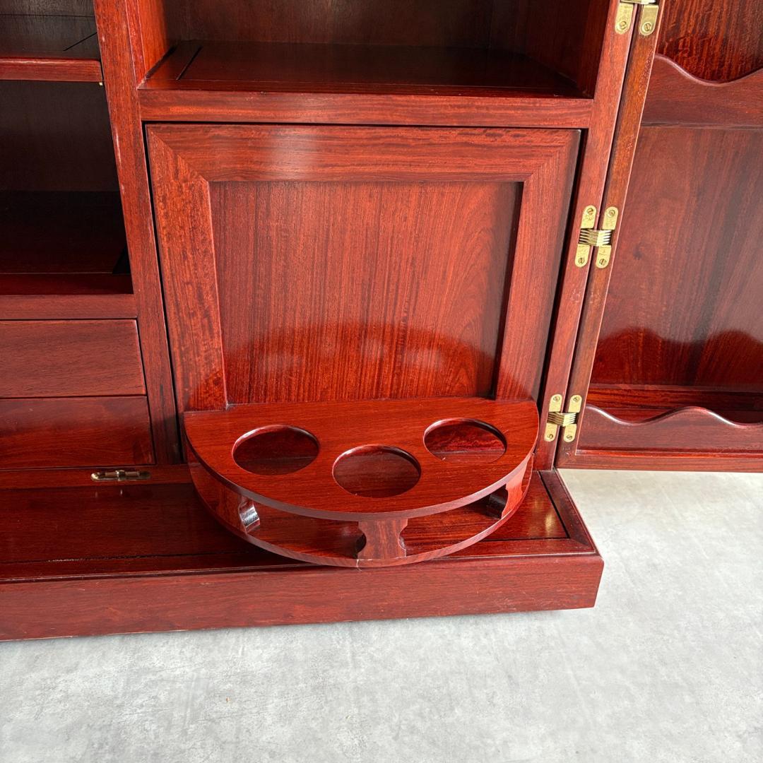 折り畳み式 カウンターキャビネット ワインラック 引き出し収納つき