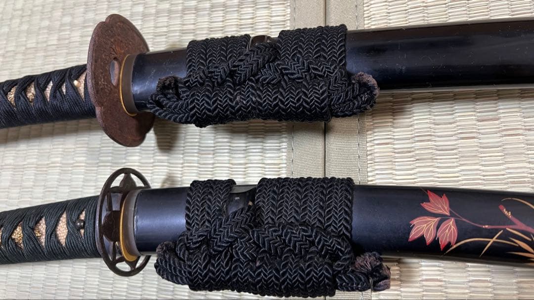 半太刀 真剣拵え 蝶 竹光 模造刀 居合刀 牡丹 小柄 本鮫皮 大小 金雲龍目貫