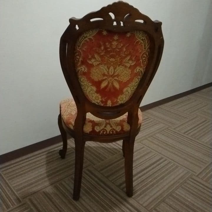 クラシック彫刻デザイン✴金華山生地✨大きめ猫足チェア✨豪華で重厚感あります✴