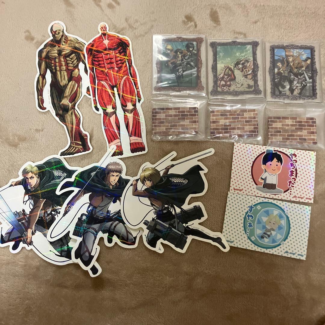 進撃の巨人 ステッカー アクスタ クリアカード