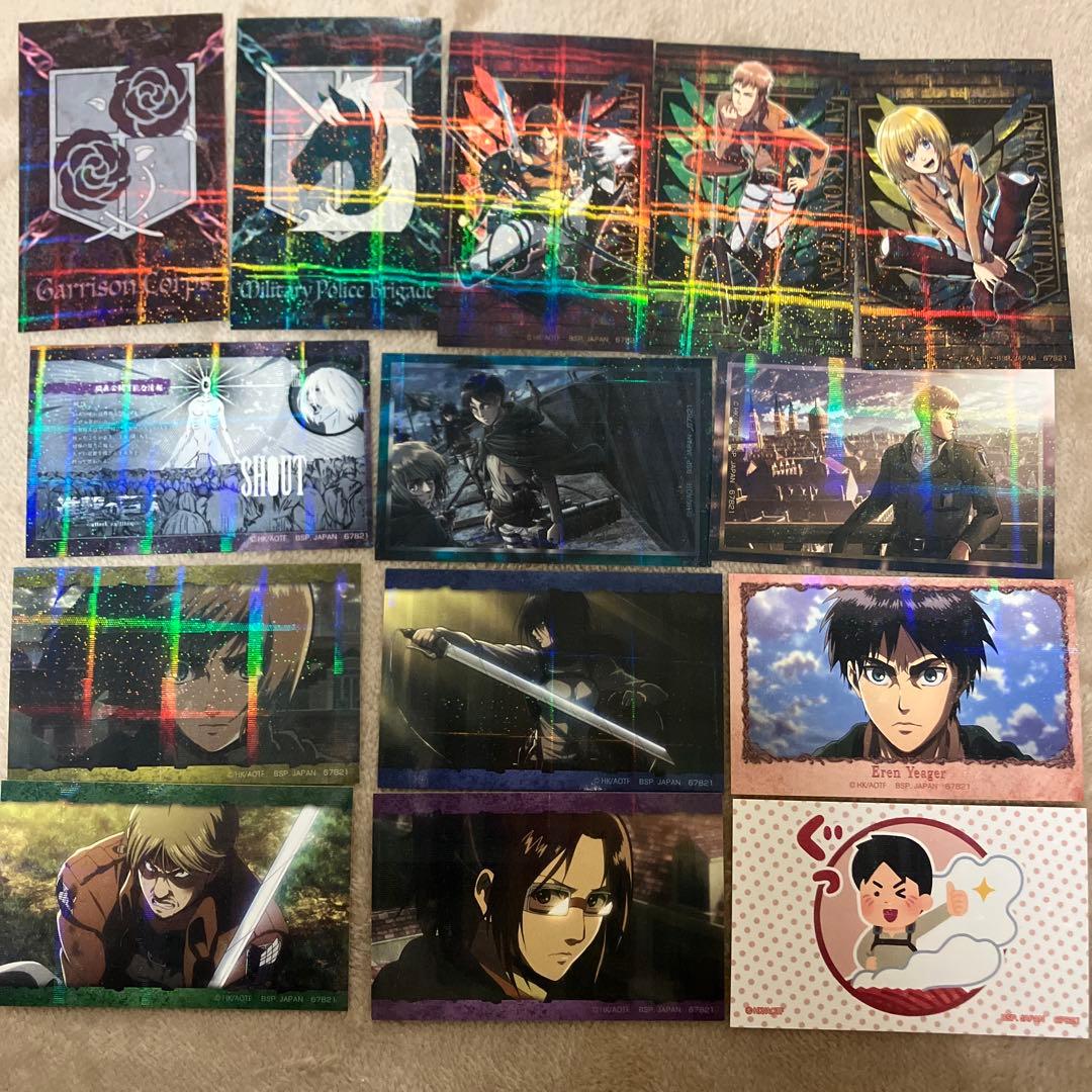 進撃の巨人 ステッカー アクスタ クリアカード