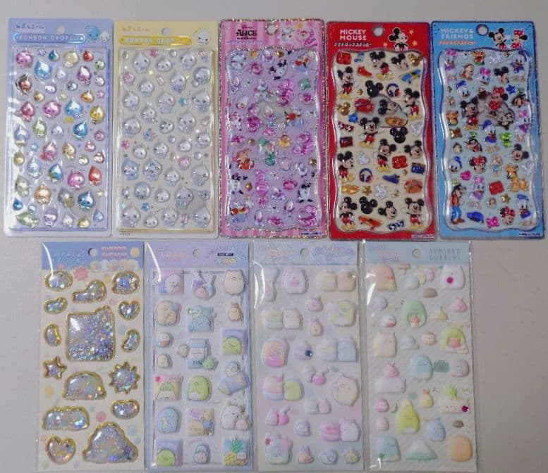 しずくちゃん　ディズニー　すみっコぐらし　ボンボンドロップシール　プチドロップ