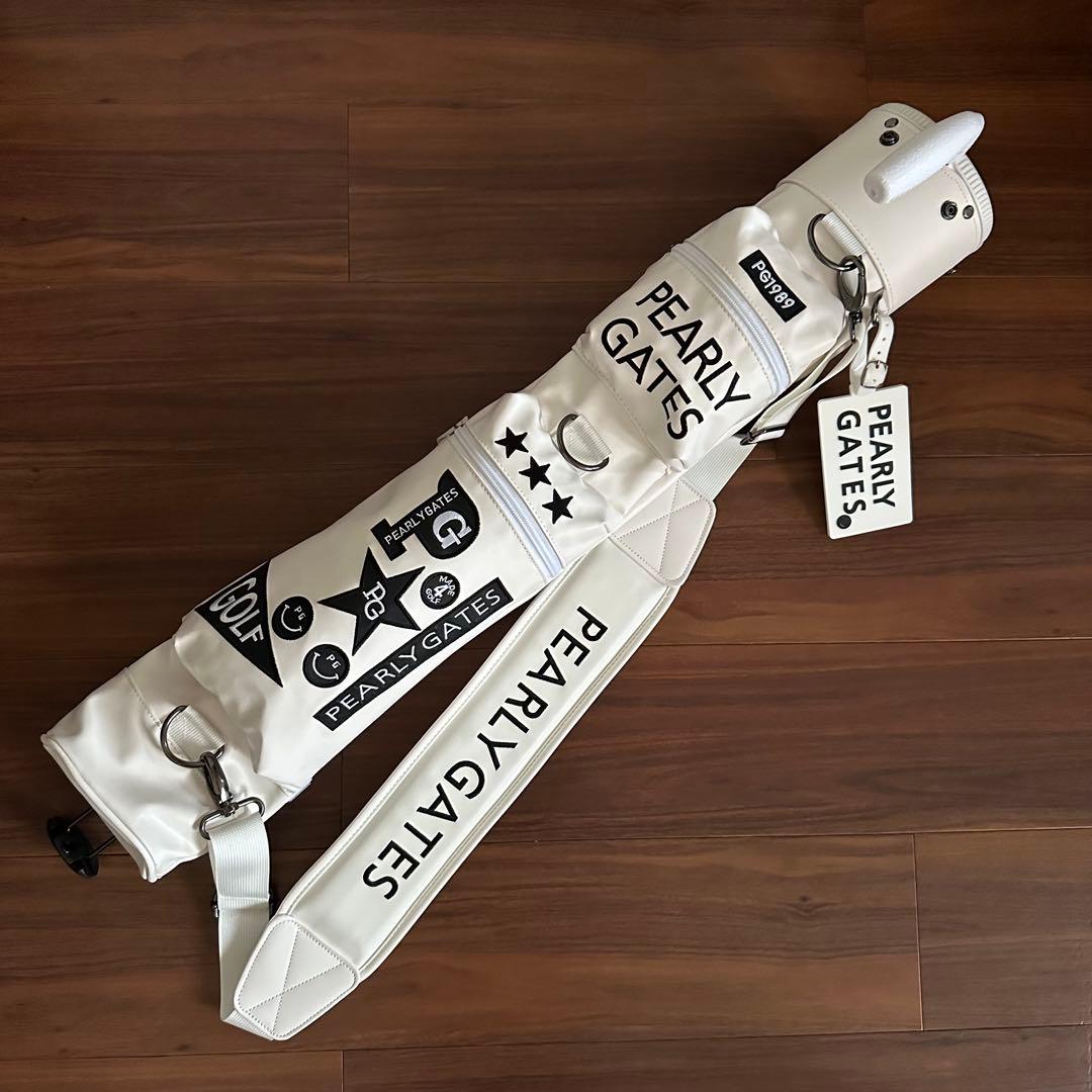 未使用 PEARLY GATES パーリーゲイツ セルフスタンドバッグ ホワイト