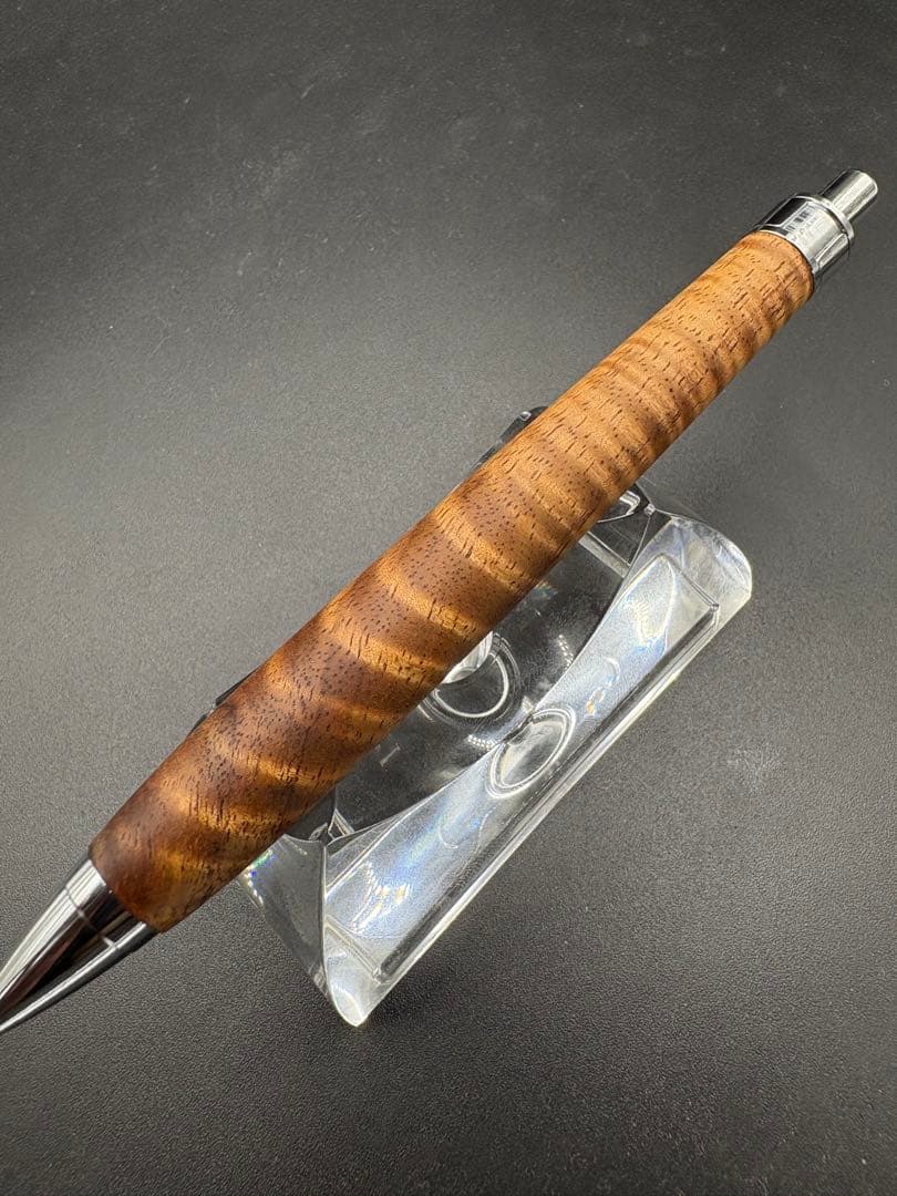 482極上　ハワイアンカーリーコア　木軸シャーペン　ボールペン