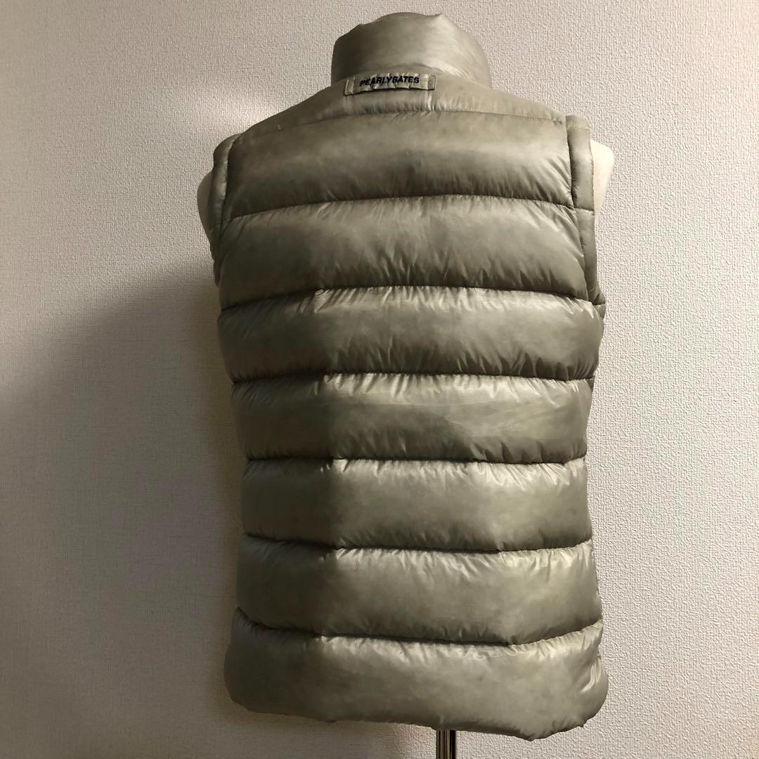 パーリーゲイツ ダブルジップ ダウン ベスト グレー サイズ4