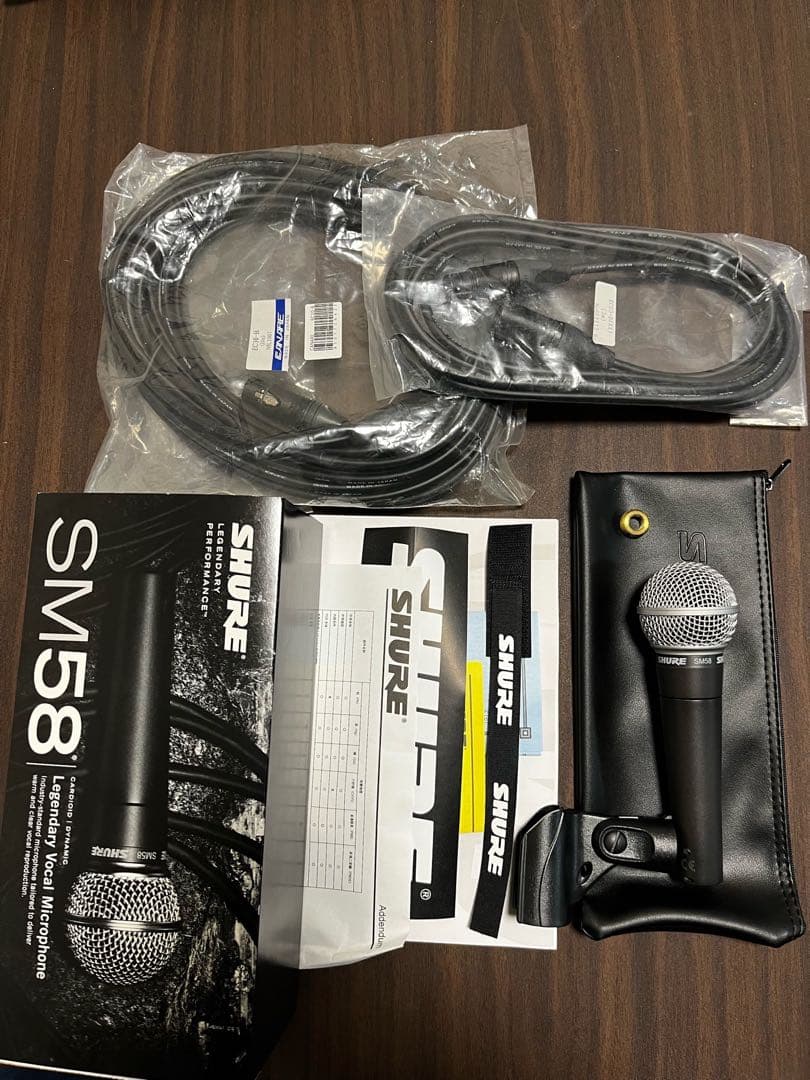 新品未使用SHURE SM58-LCE (XLRケーブル2本セット)