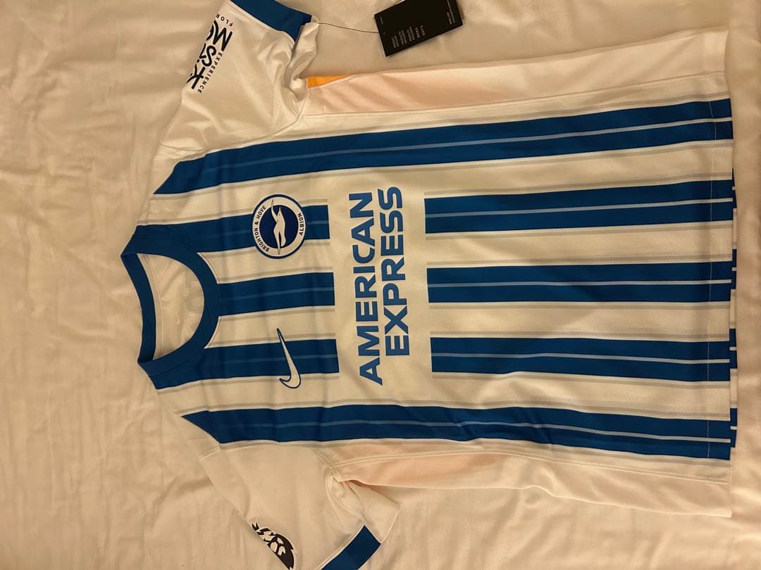 【現地購入】ブライトン 三笘薫ユニフォーム　プレミアリーグロゴ付き！枕カバー付き