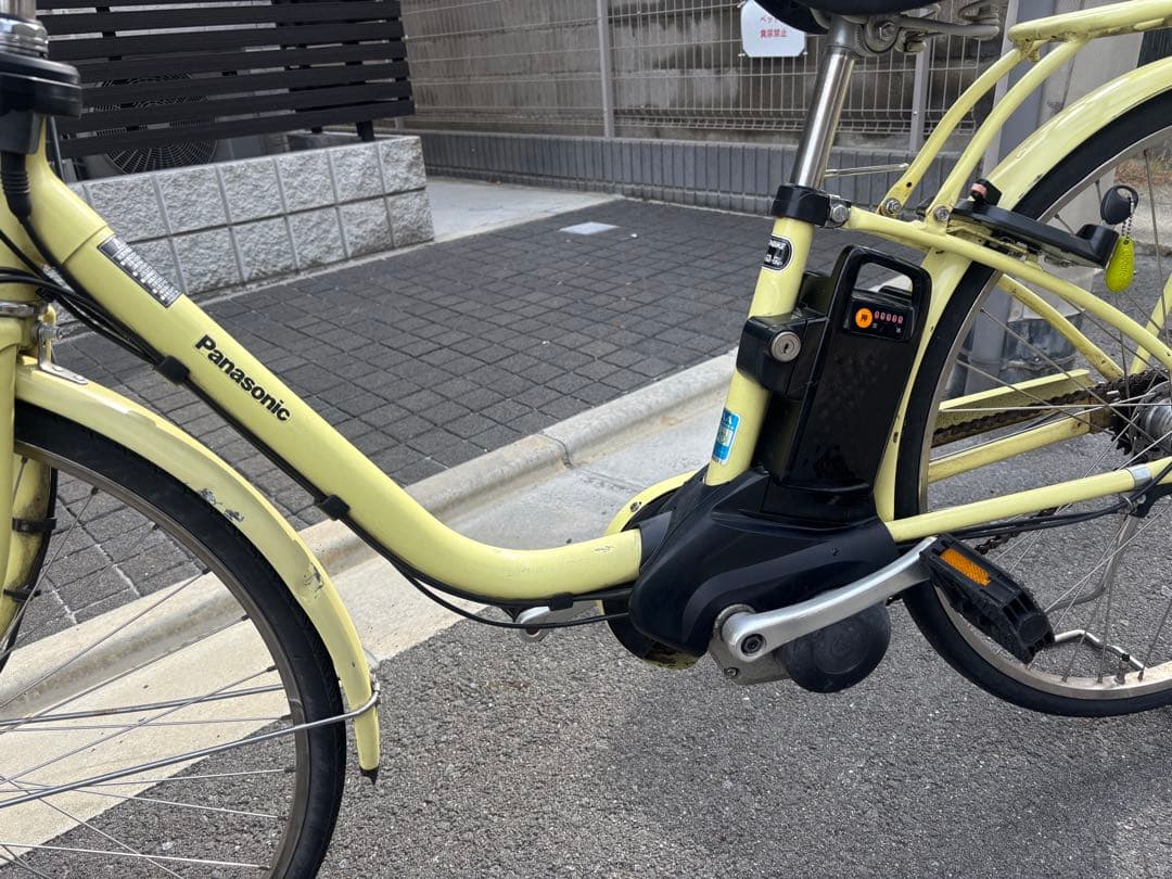 Panasonic 電動アシスト自転車 イエロー8ah