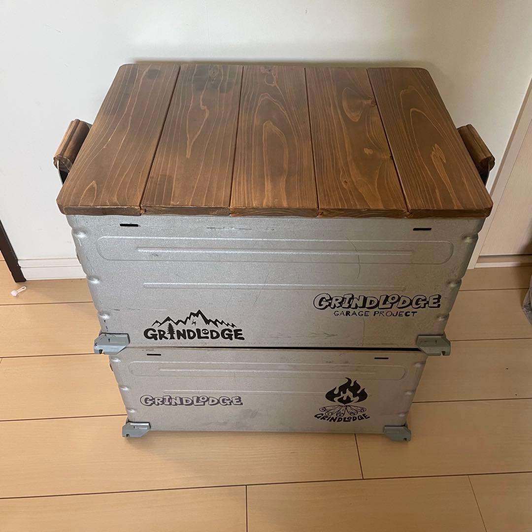 スノーピーク　シェルフコンテナ50 シェルコン　2個セット　天板付き