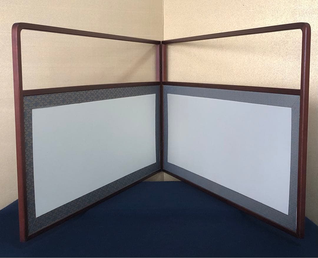 《R》風炉先屏風 両面使い 独楽繋 網代 元箱　1f