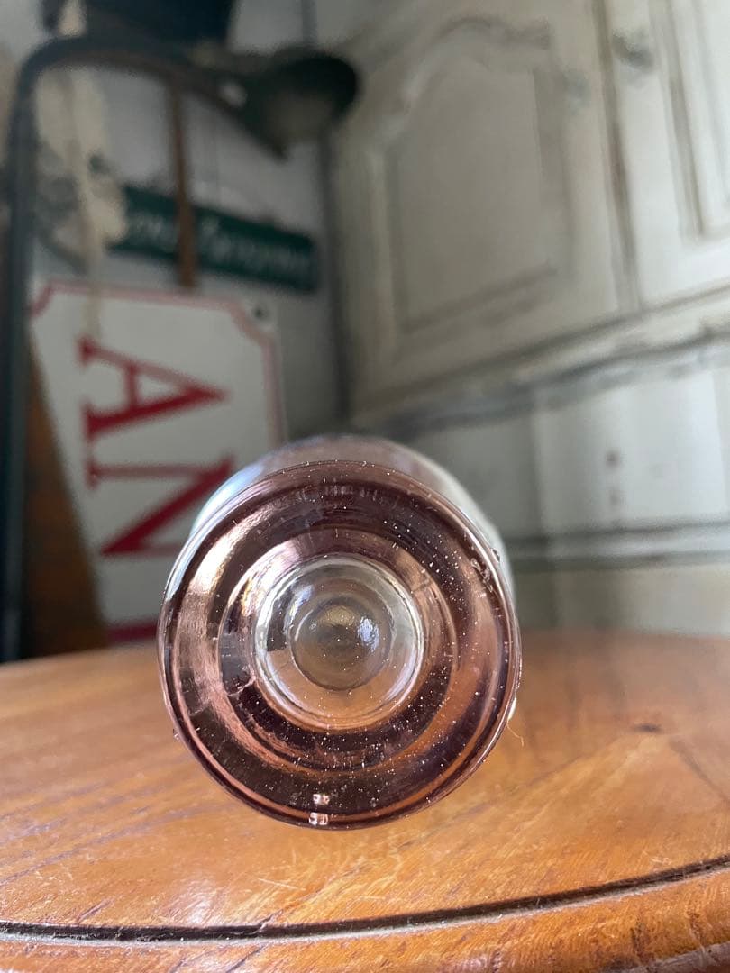 アンティーク　ディプレッショングラス　ガラス　ローリングピン　ピンク　麺棒　レア