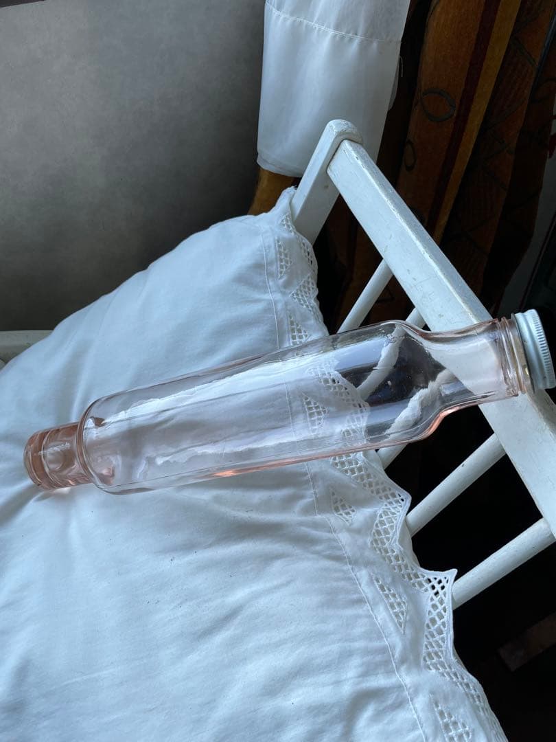 アンティーク　ディプレッショングラス　ガラス　ローリングピン　ピンク　麺棒　レア