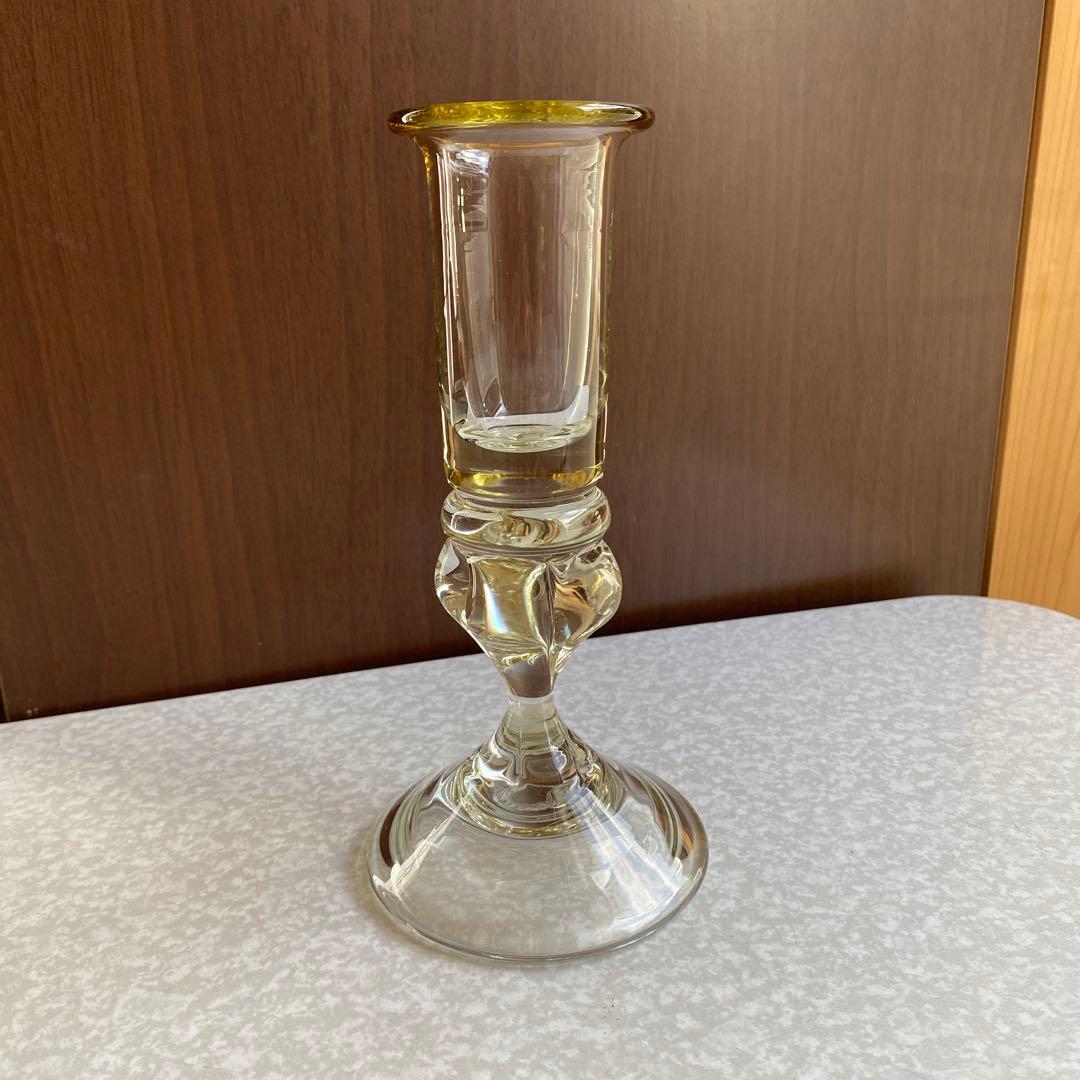 民藝　舩木倭帆さん　吹きガラス　キャンドルスタンド